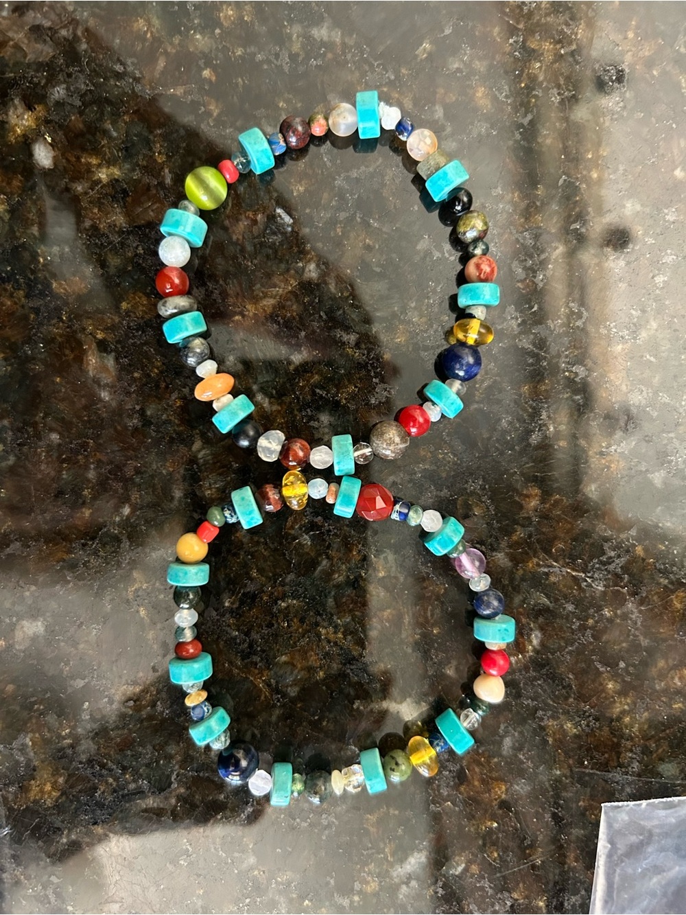 Turquoise Multi-Gem Beaded Stretch Bracelet Set - Women Jewelry